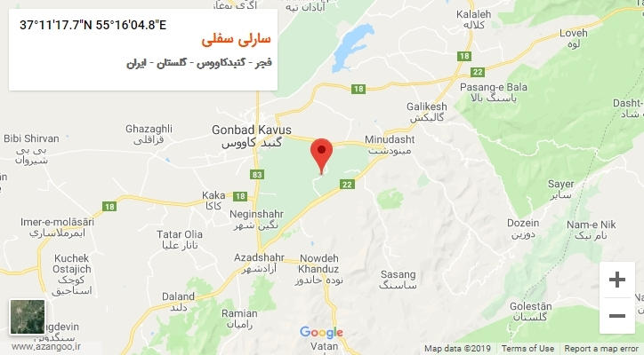 روستای سارلی سفلی بر روی نقشه