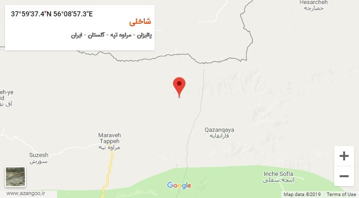 روستای شاخلی بر روی نقشه