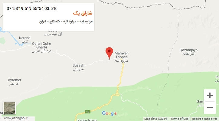 روستای شارلق یک بر روی نقشه