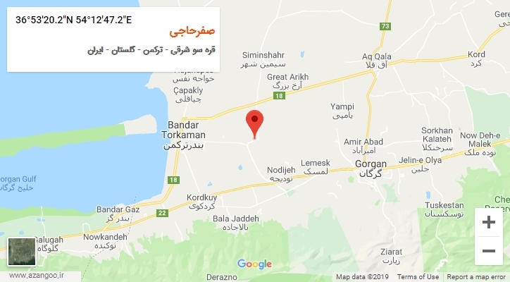 روستای صفرحاجی بر روی نقشه