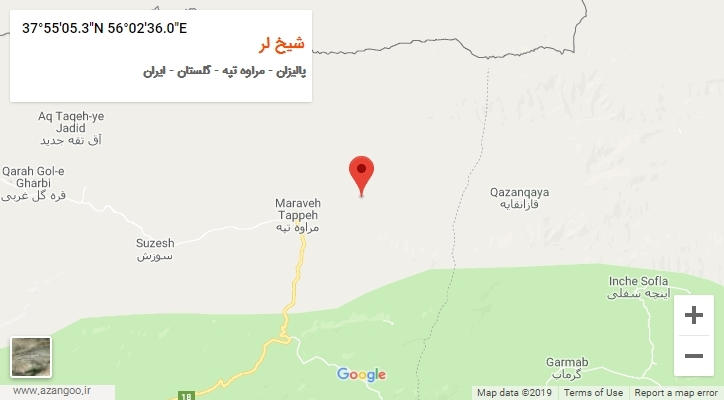 روستای شیخ لر بر روی نقشه