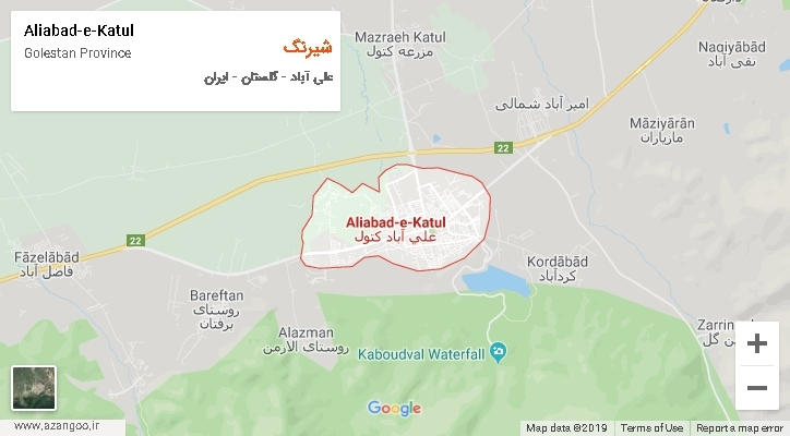 دهستان شیرنگ بر روی نقشه