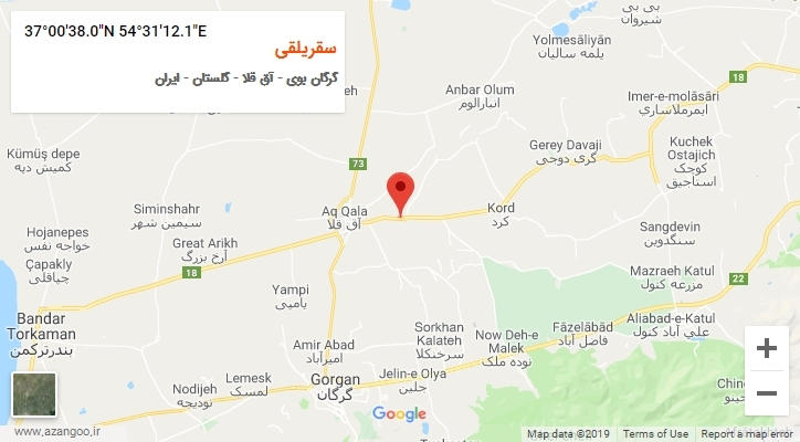روستای سقریلقی بر روی نقشه