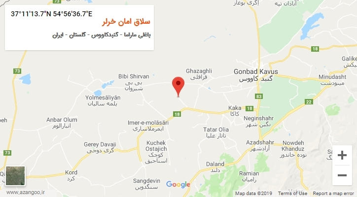 روستای سلاق امان خرلر بر روی نقشه