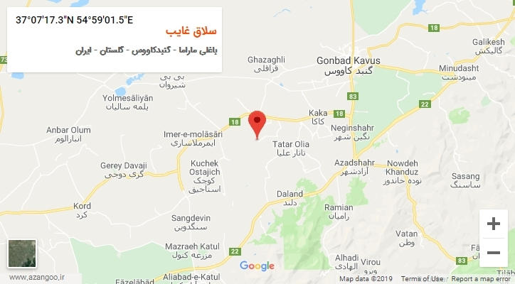 روستای سلاق غایب بر روی نقشه