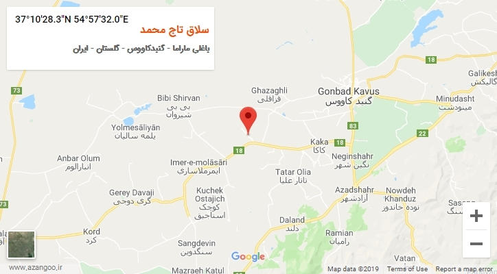 روستای سلاق تاج محمد بر روی نقشه
