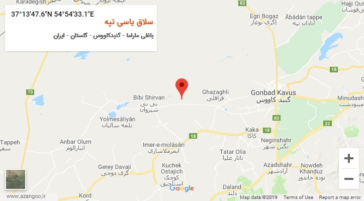 روستای سلاق یاسی تپه بر روی نقشه