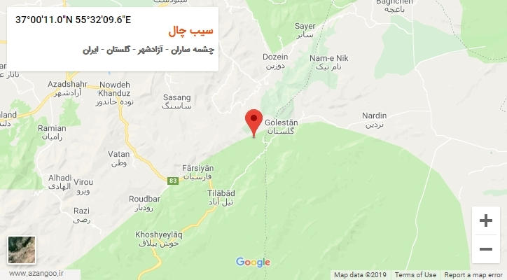 روستای سیب چال بر روی نقشه