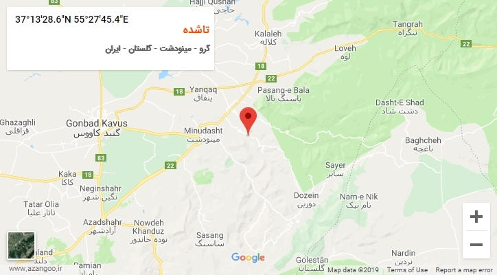 روستای تاشده بر روی نقشه