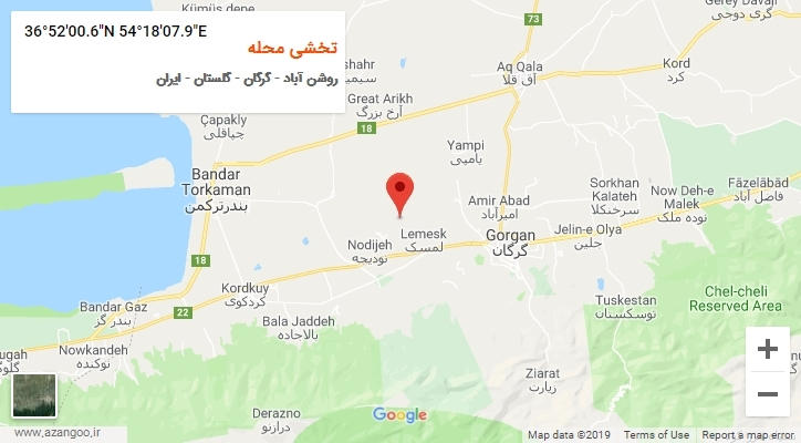 روستای تخشی محله بر روی نقشه
