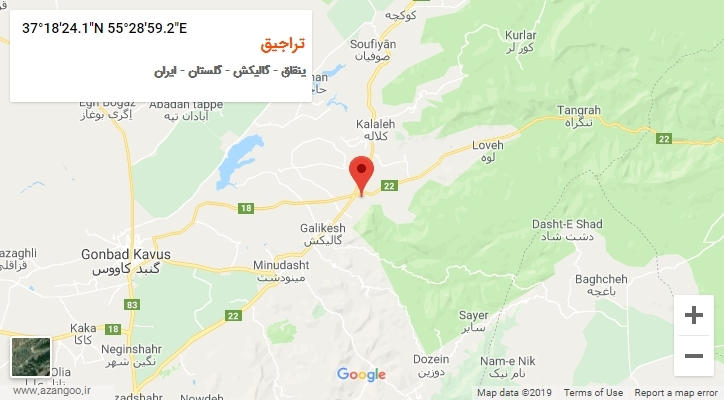 روستای تراجیق بر روی نقشه