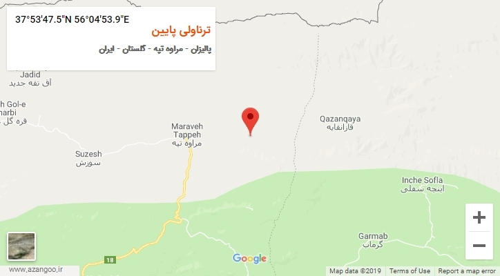 روستای ترناولی پایین بر روی نقشه