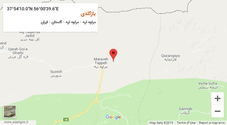 روستای یازگلدی بر روی نقشه