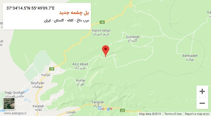 روستای یل چشمه جدید بر روی نقشه