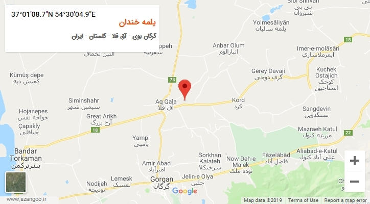 روستای یلمه خندان بر روی نقشه