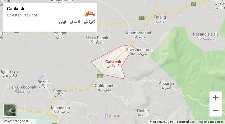 دهستان ینقاق بر روی نقشه