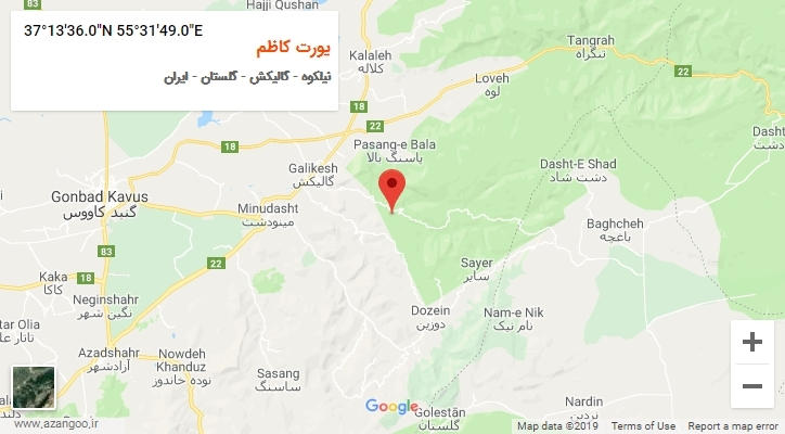 روستای یورت کاظم بر روی نقشه