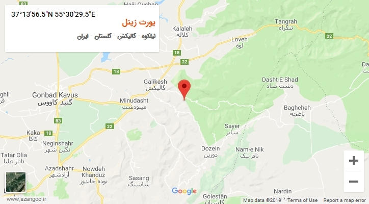 روستای یورت زینل بر روی نقشه