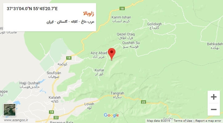 روستای زاوبالا بر روی نقشه