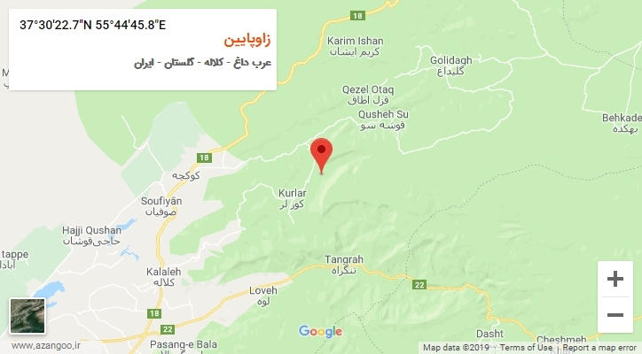 روستای زاوپایین بر روی نقشه