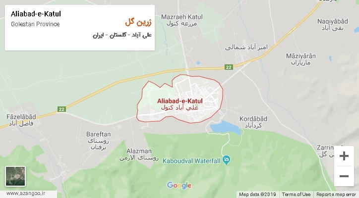 دهستان زرین گل بر روی نقشه