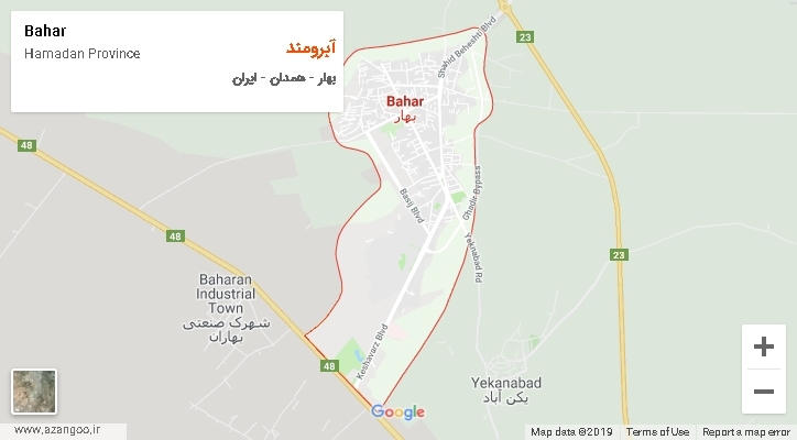 دهستان آبرومند بر روی نقشه