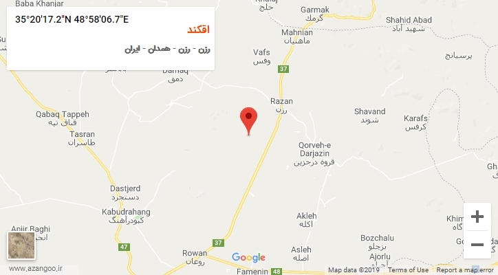 روستای اقکند بر روی نقشه
