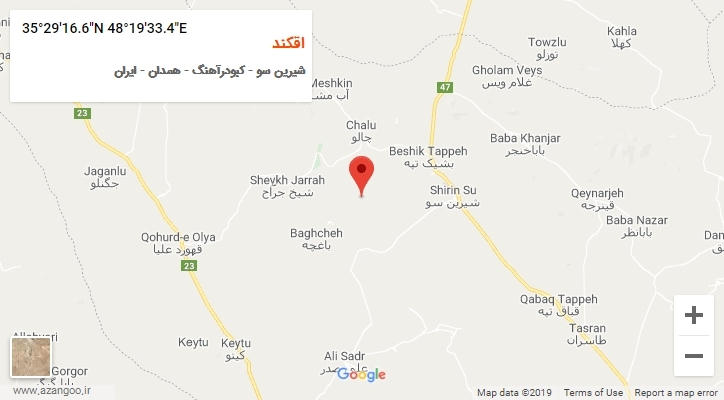 روستای اقکند بر روی نقشه