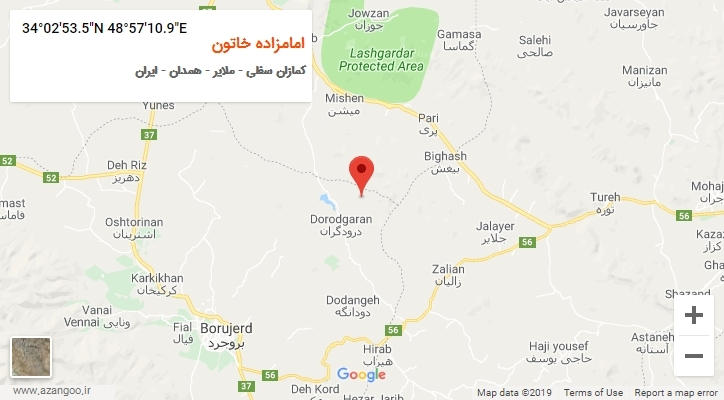 روستای امامزاده خاتون بر روی نقشه