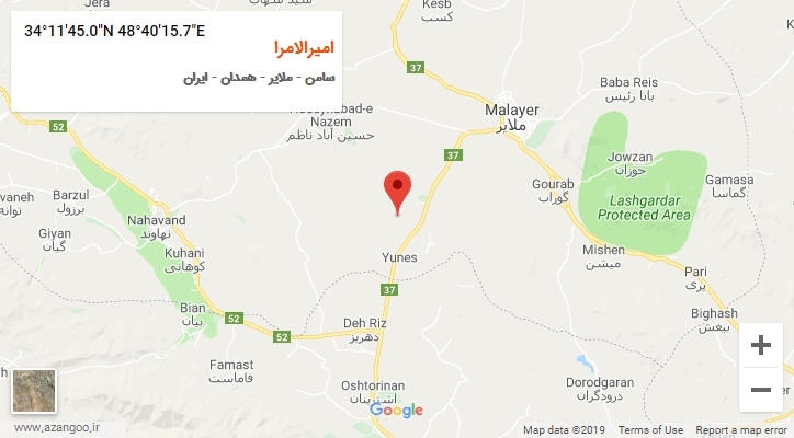 روستای امیرالامرا بر روی نقشه