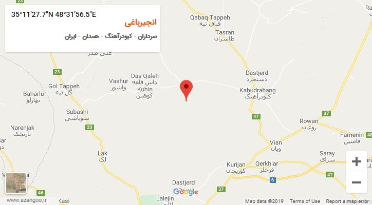 روستای انجیرباغی بر روی نقشه