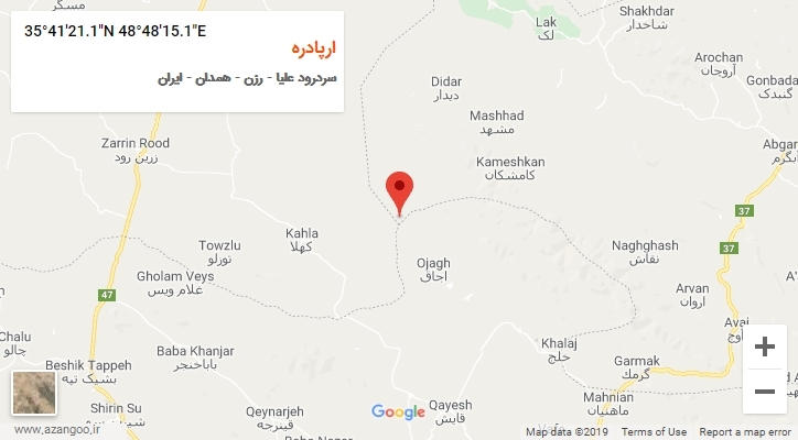 روستای ارپادره بر روی نقشه