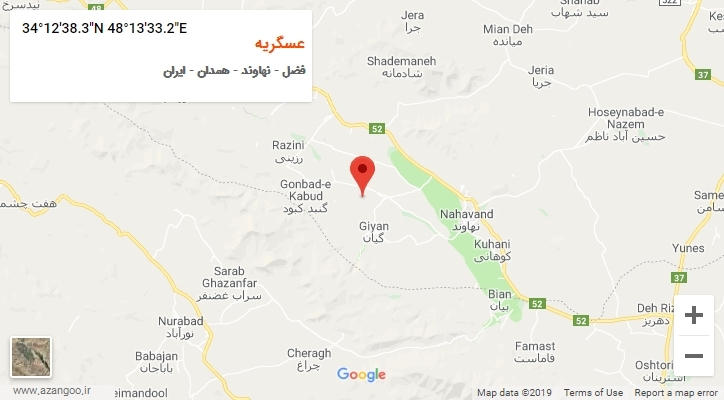 روستای عسگریه بر روی نقشه