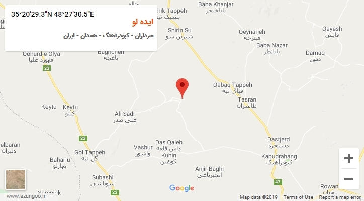 روستای ایده لو بر روی نقشه