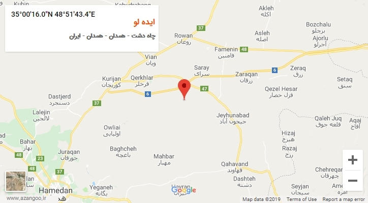 روستای ایده لو بر روی نقشه