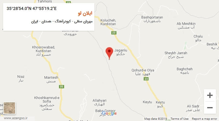 روستای ایلان لو بر روی نقشه