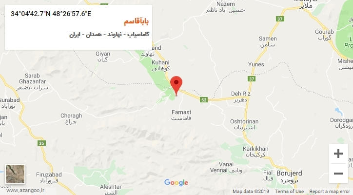 روستای بابآقاسم بر روی نقشه