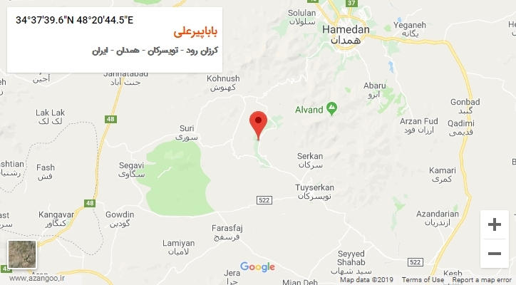 روستای باباپیرعلی بر روی نقشه
