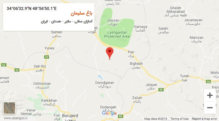 روستای باغ سلیمان بر روی نقشه
