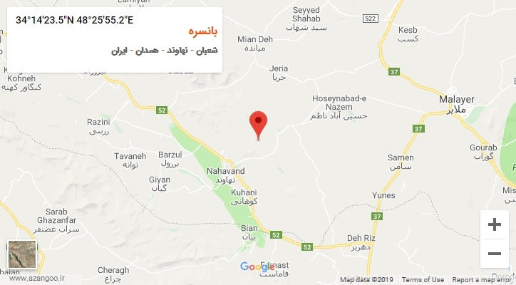 روستای بانسره بر روی نقشه