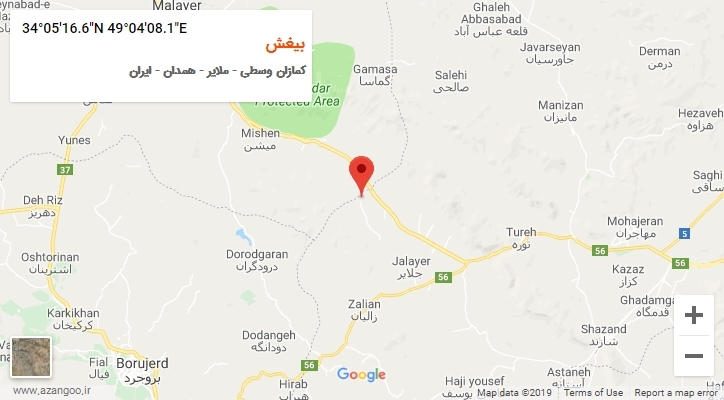 روستای بیغش بر روی نقشه