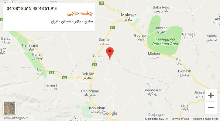روستای چشمه حاجی بر روی نقشه