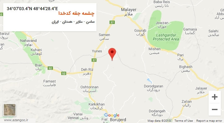 روستای چشمه جقه کدخدا بر روی نقشه