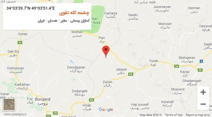 روستای چشمه کله تقوی بر روی نقشه