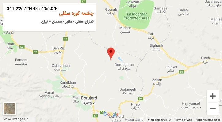 روستای چشمه کوره سفلی بر روی نقشه