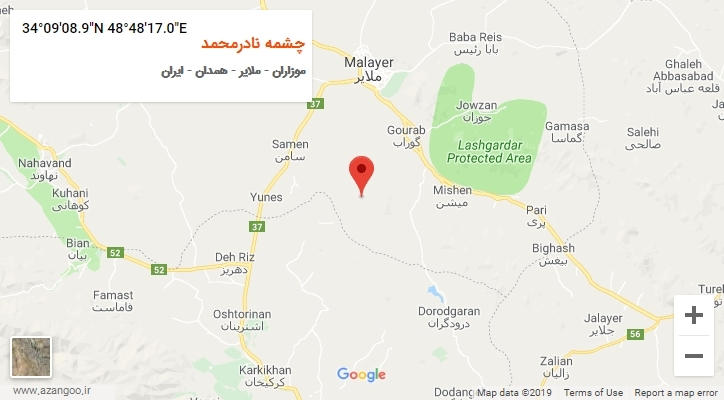 روستای چشمه نادرمحمد بر روی نقشه