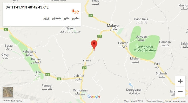 روستای چوقا بر روی نقشه