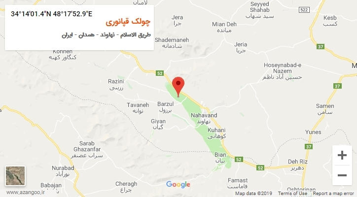 روستای چولک قپانوری بر روی نقشه