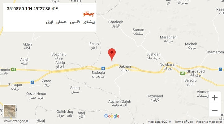 روستای چیقلو بر روی نقشه