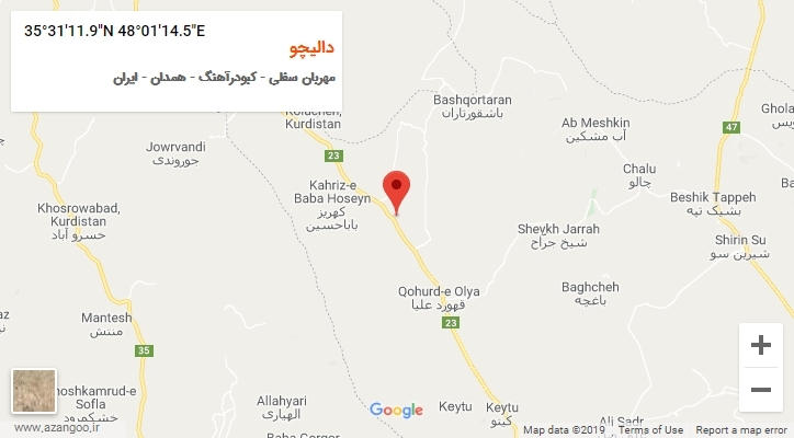 روستای دالیچو بر روی نقشه